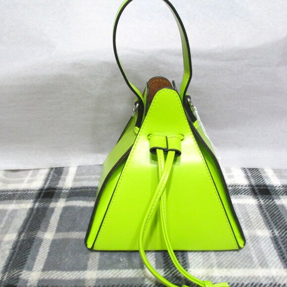 Lime Green Women's Triangle Handbag - Picture 1 of 6